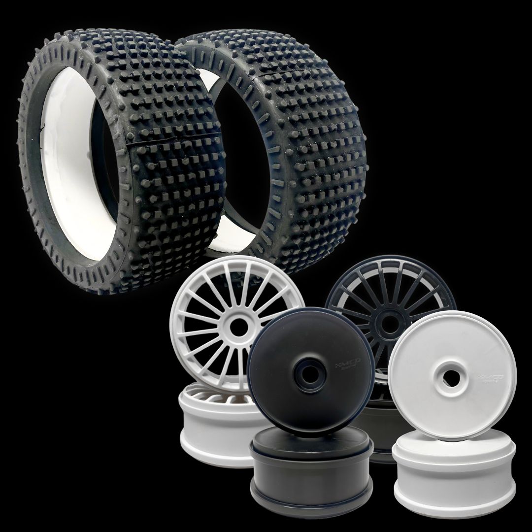 MCD Tyre 180 mm Micro Stud V2 + Wheel Sets (One pair)