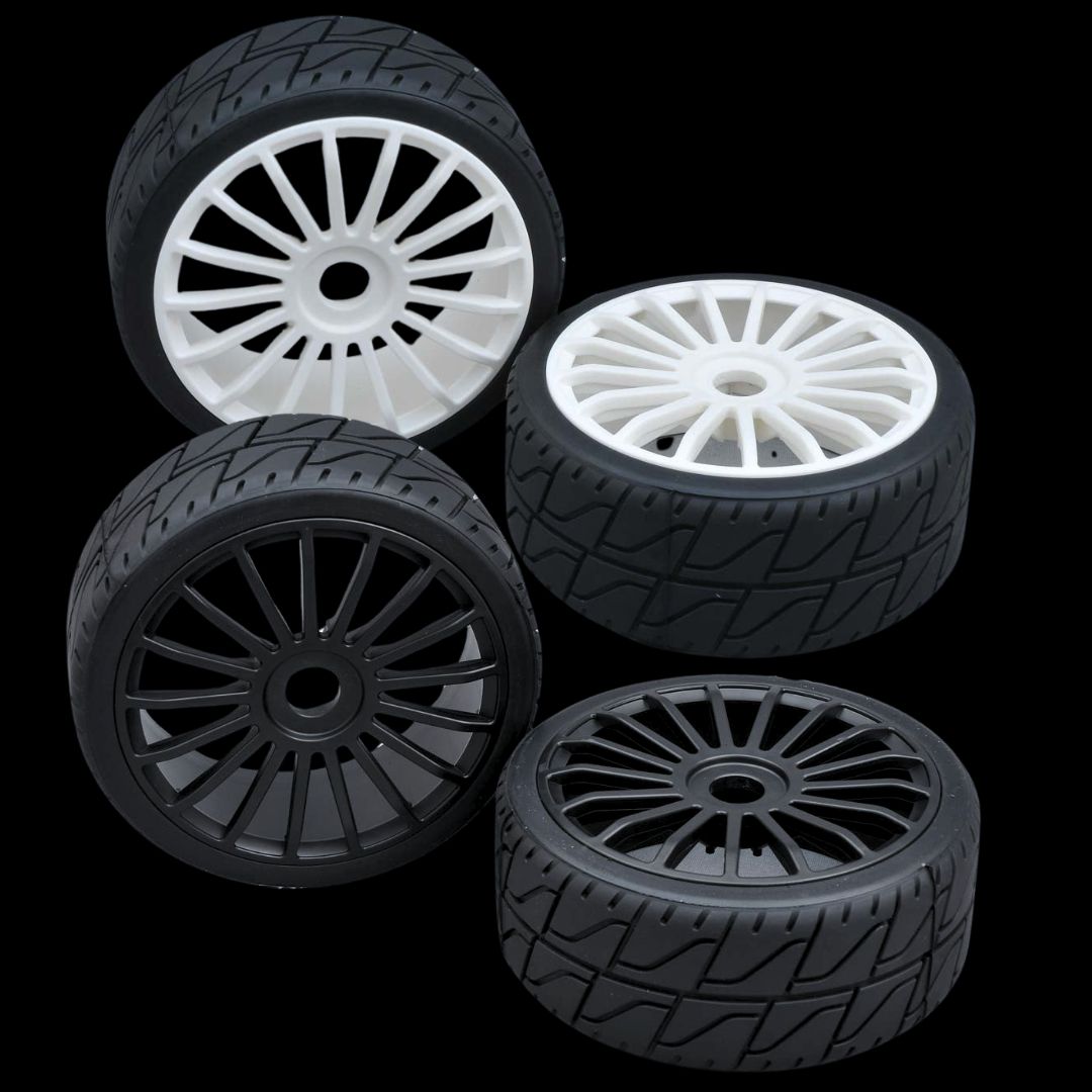 MCD Tyre 180 mm Asphalt + Wheels (Glued) (One pair)