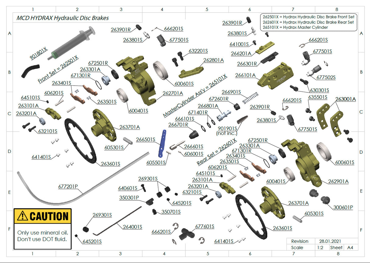 MCD Hydrax Hydraulic Disc Brakes Rear Set - M262601X