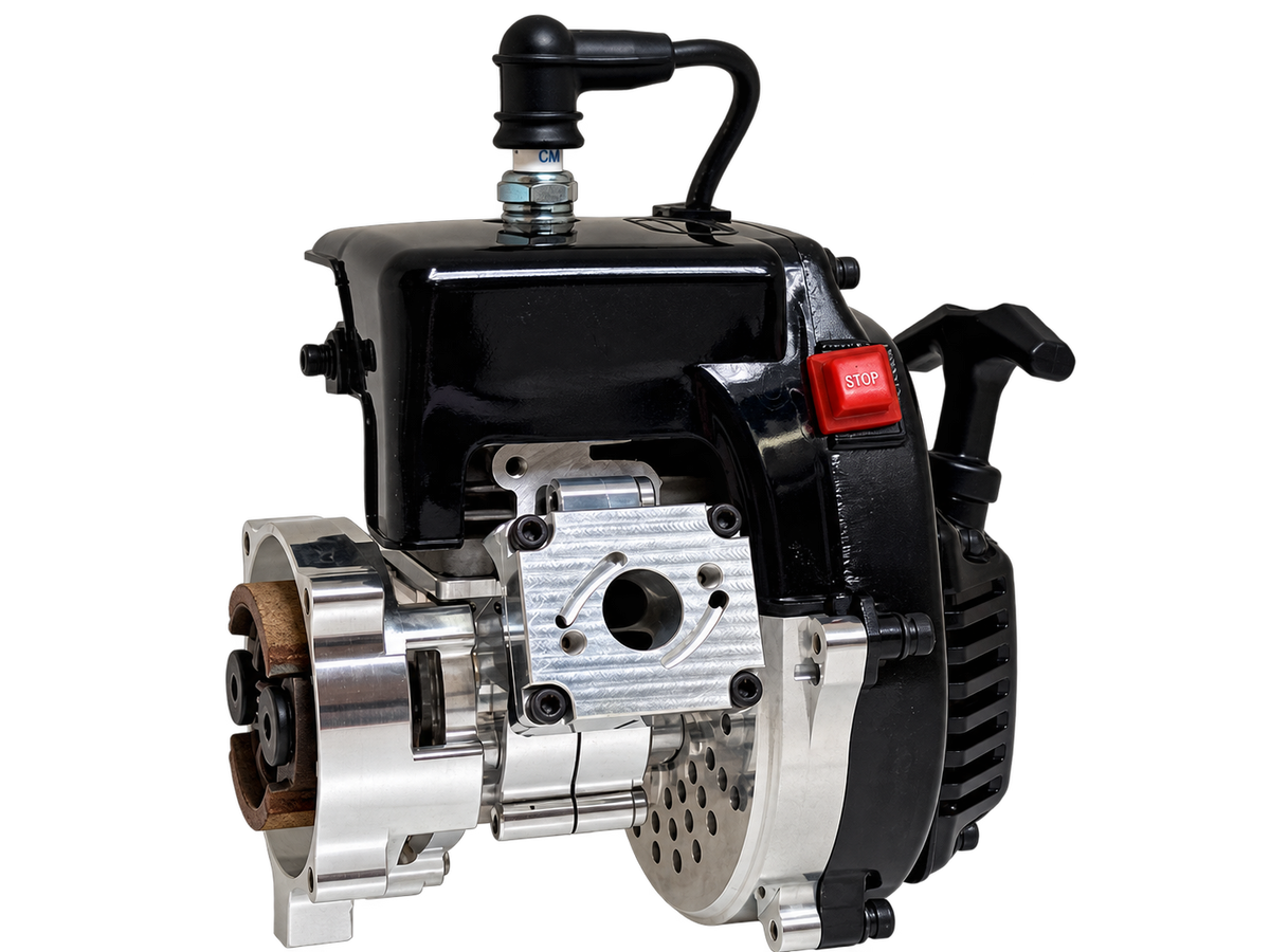 HPRC Billet Reed Case 38cc Race Ported Fujiwara Engine