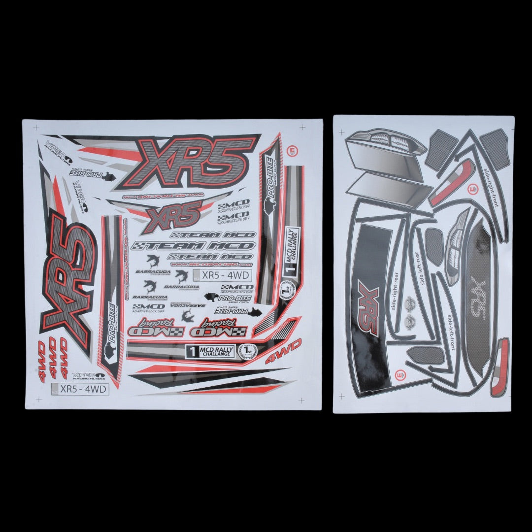 MCD XR5 Max body shell decal set - M503901P