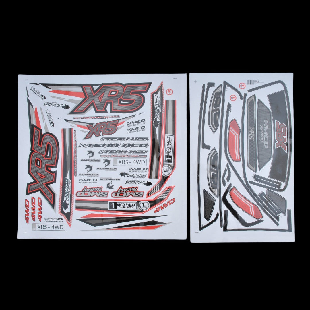 MCD XR5 Rally body shell decal set - M502701P