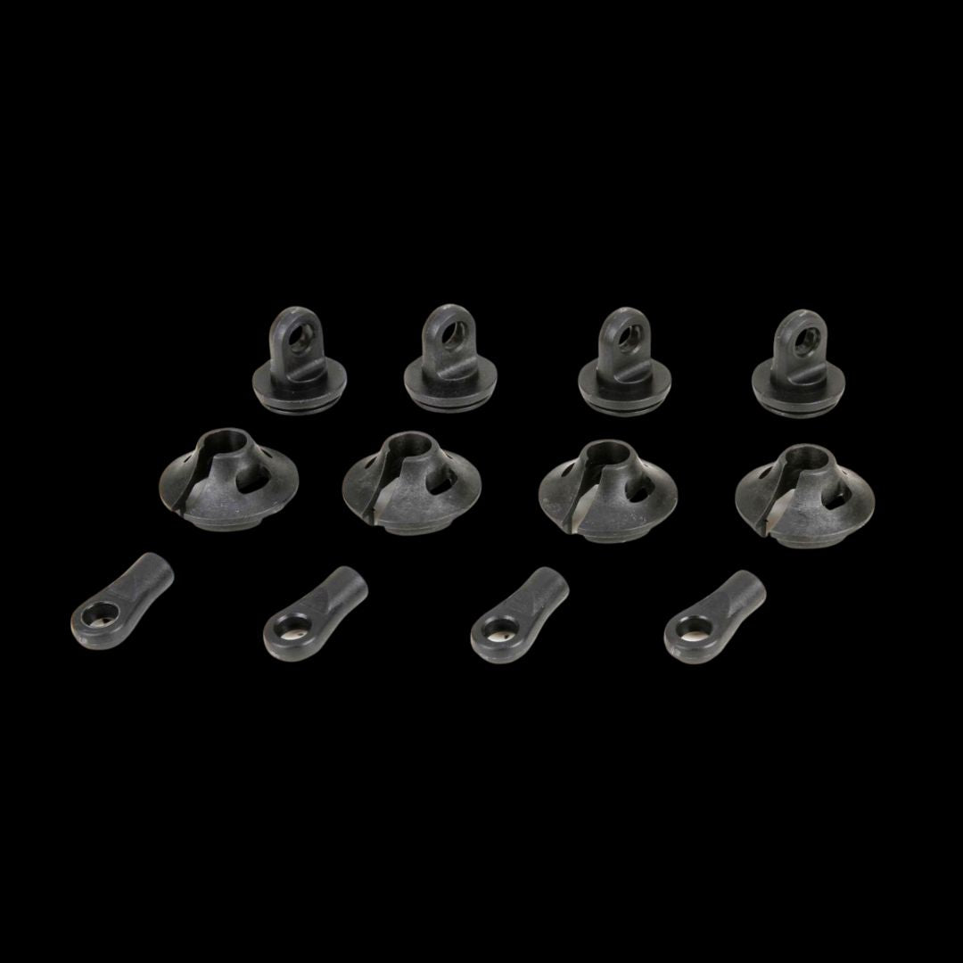 Spring Cups/Clips/Shock Ends (2): 1:5 4wd DB XL - LOS253006