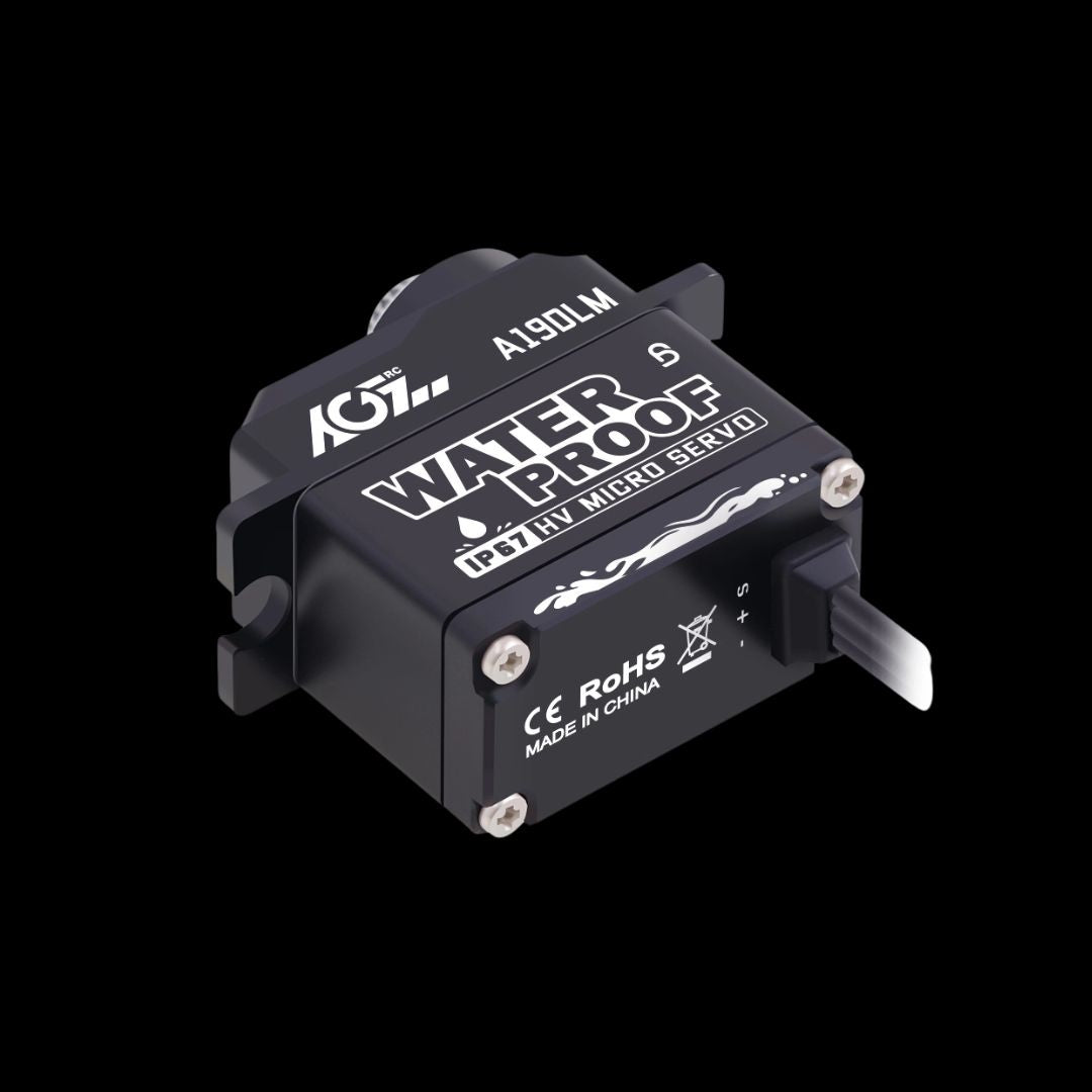 AGFRC A19DLM servo highlighting waterproofness