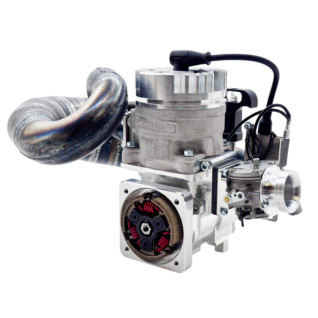 ALX 85cc Malossi GSR46 GoPed engine kit with close-up view of clutch assembly
