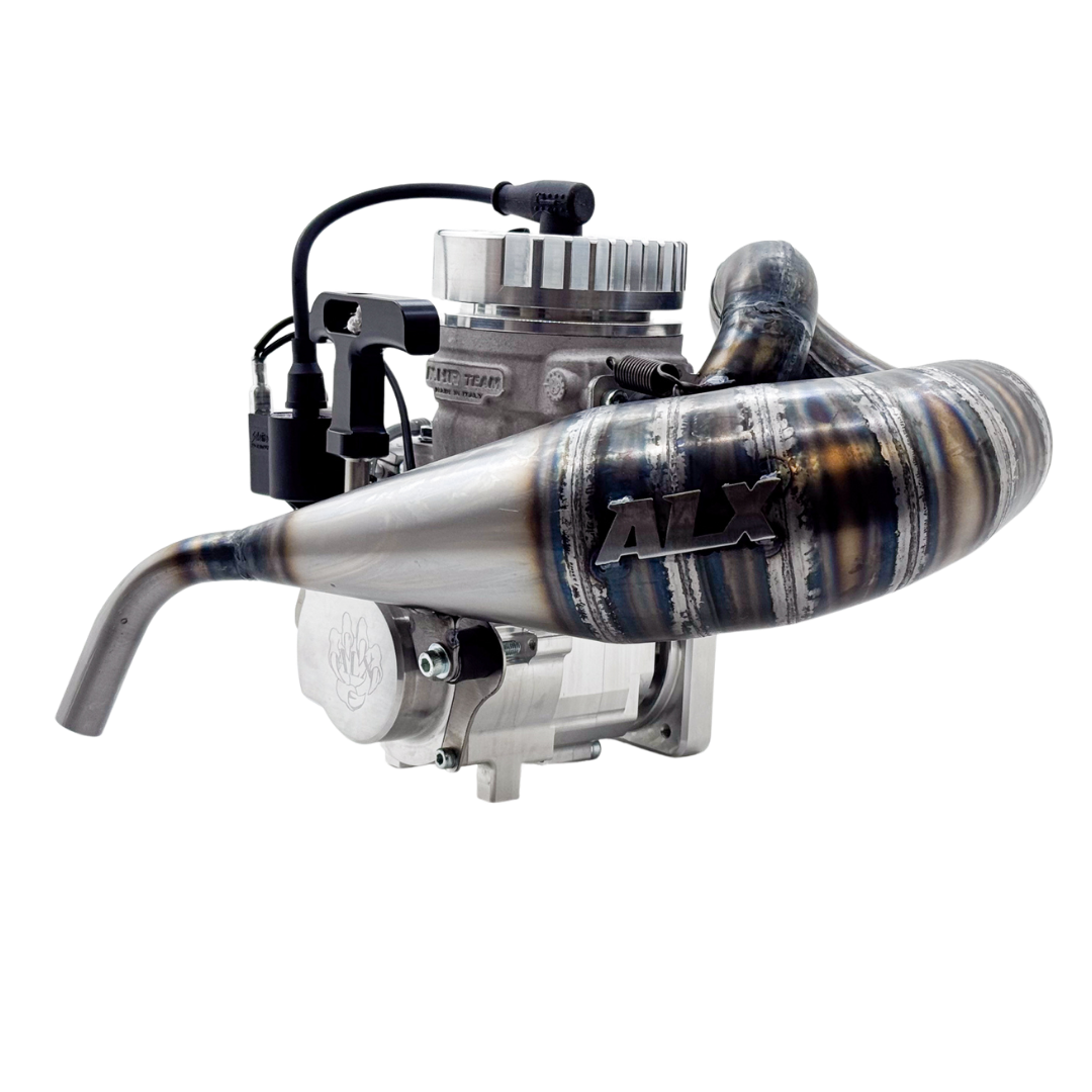 ALX 85cc Malossi GSR46 GoPed engine kit shown from the clutch side