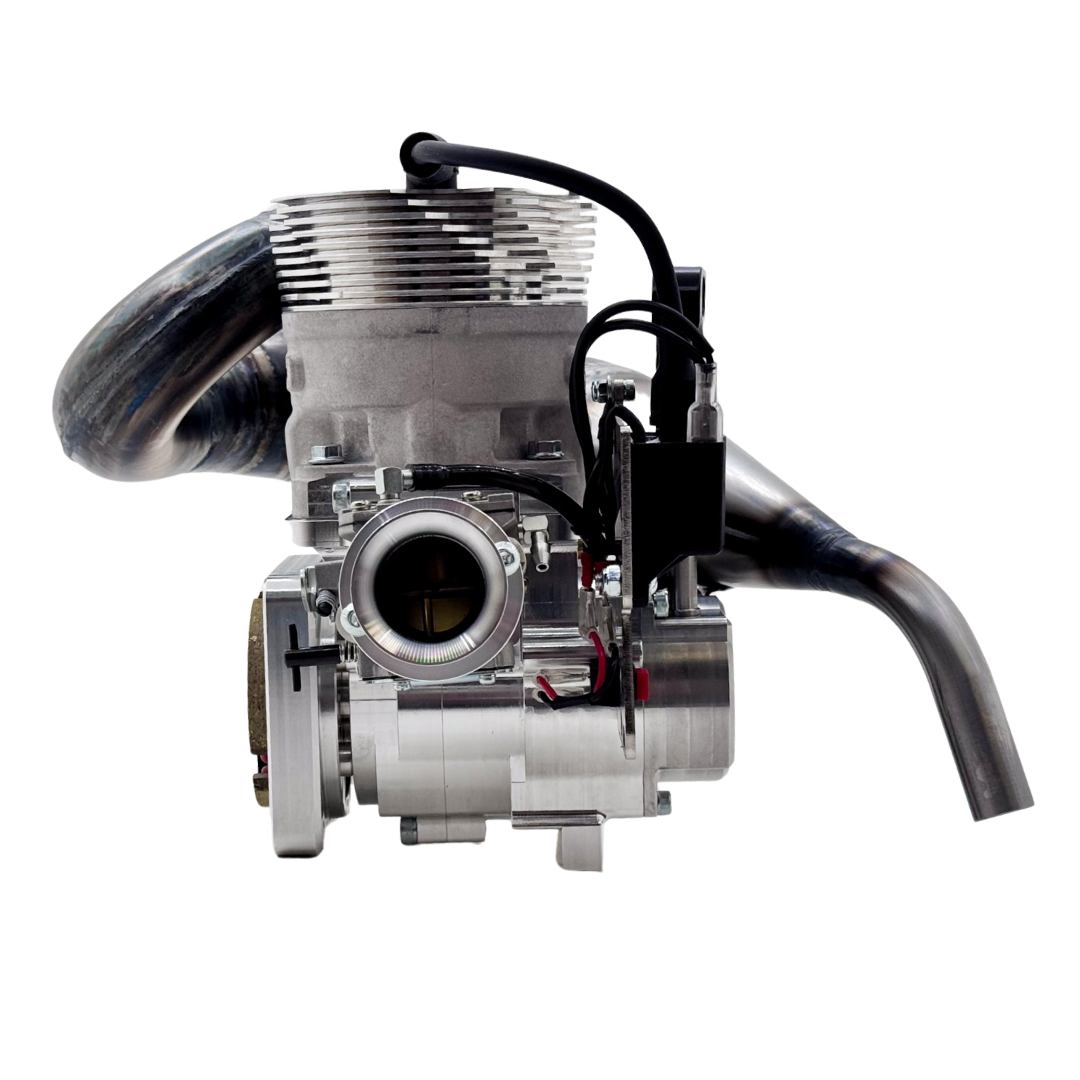 ALX Brutale 96cc Malossi GSR46 GoPed engine kit shown from the carburettor side