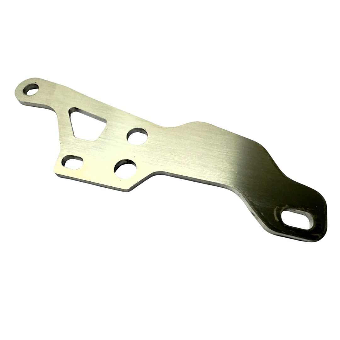 Metallic bracket on a white background