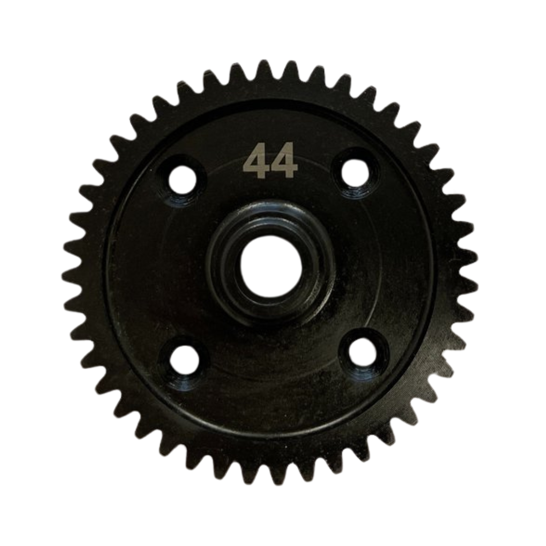 Black gear with the number 44 on a white background