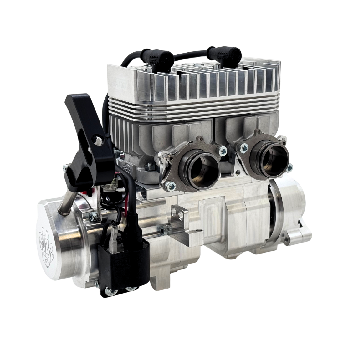 Engine model on a white background