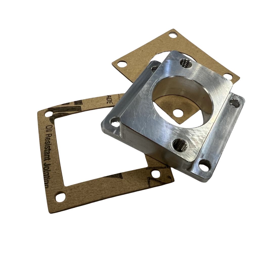 Metal gasket and oil-resistant gasket on a white background