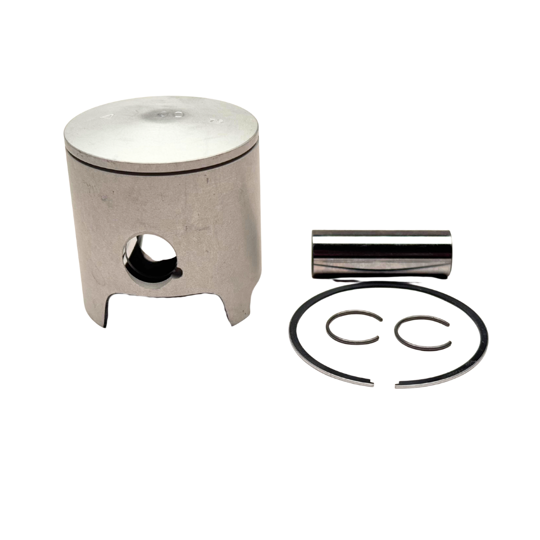 Piston and related parts on a white background
