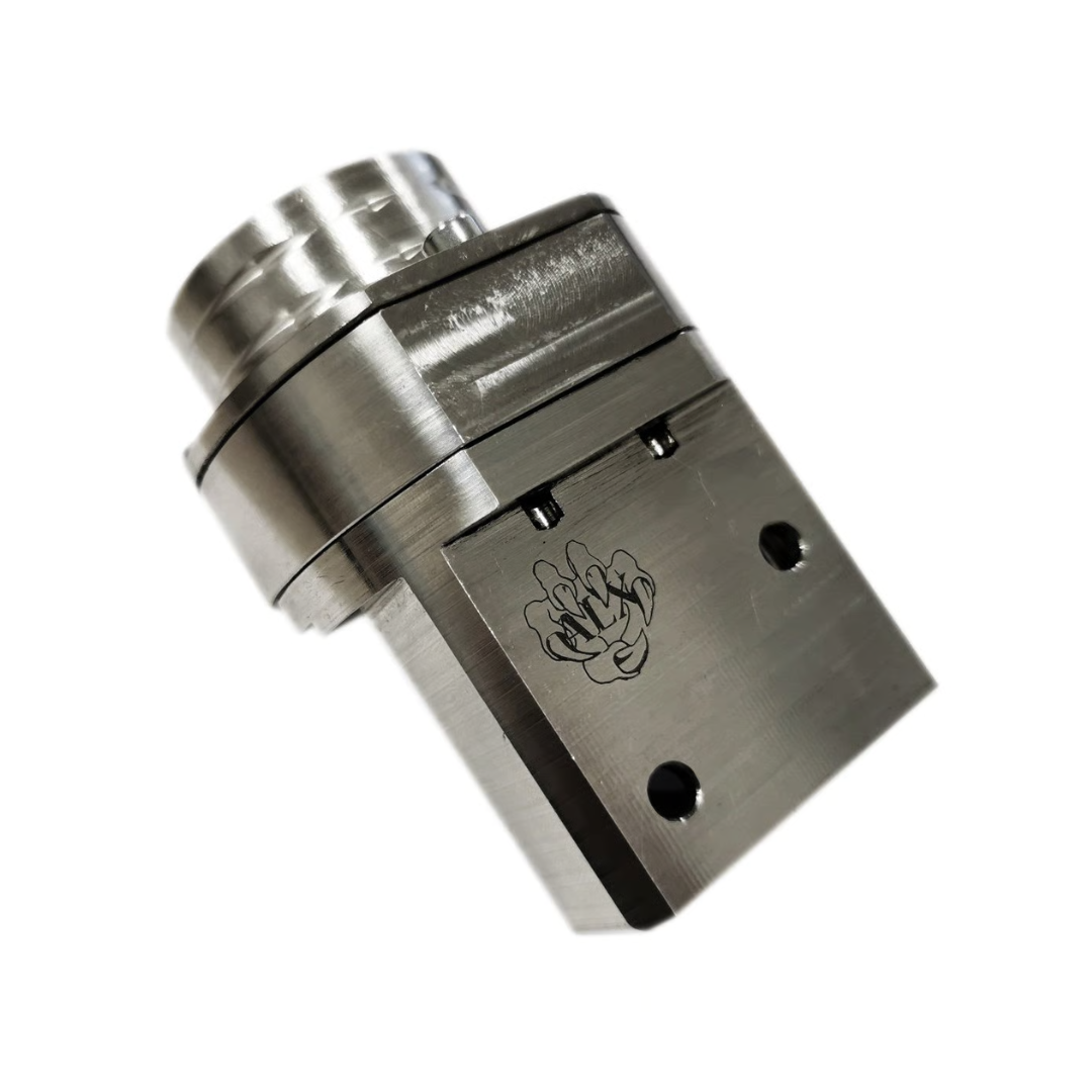 Metal airbox mechanism on a white background