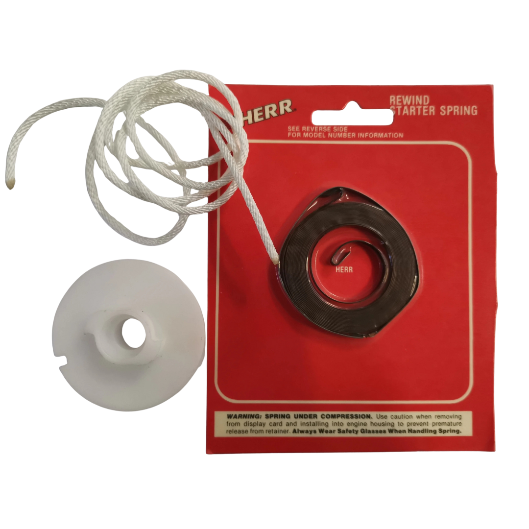 Herr rewind starter spring with packaging on a white background