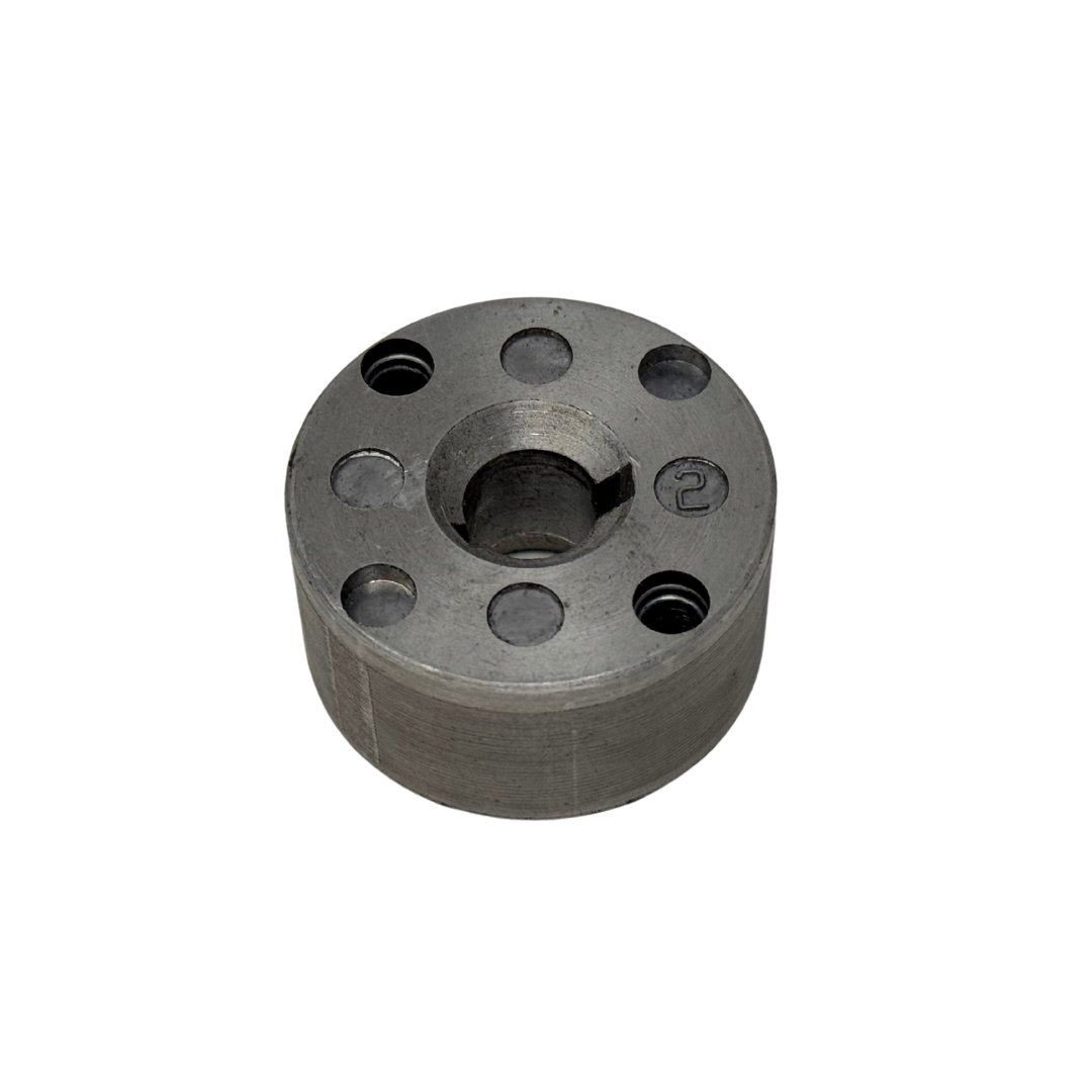 Metal mechanical rotor on a white background