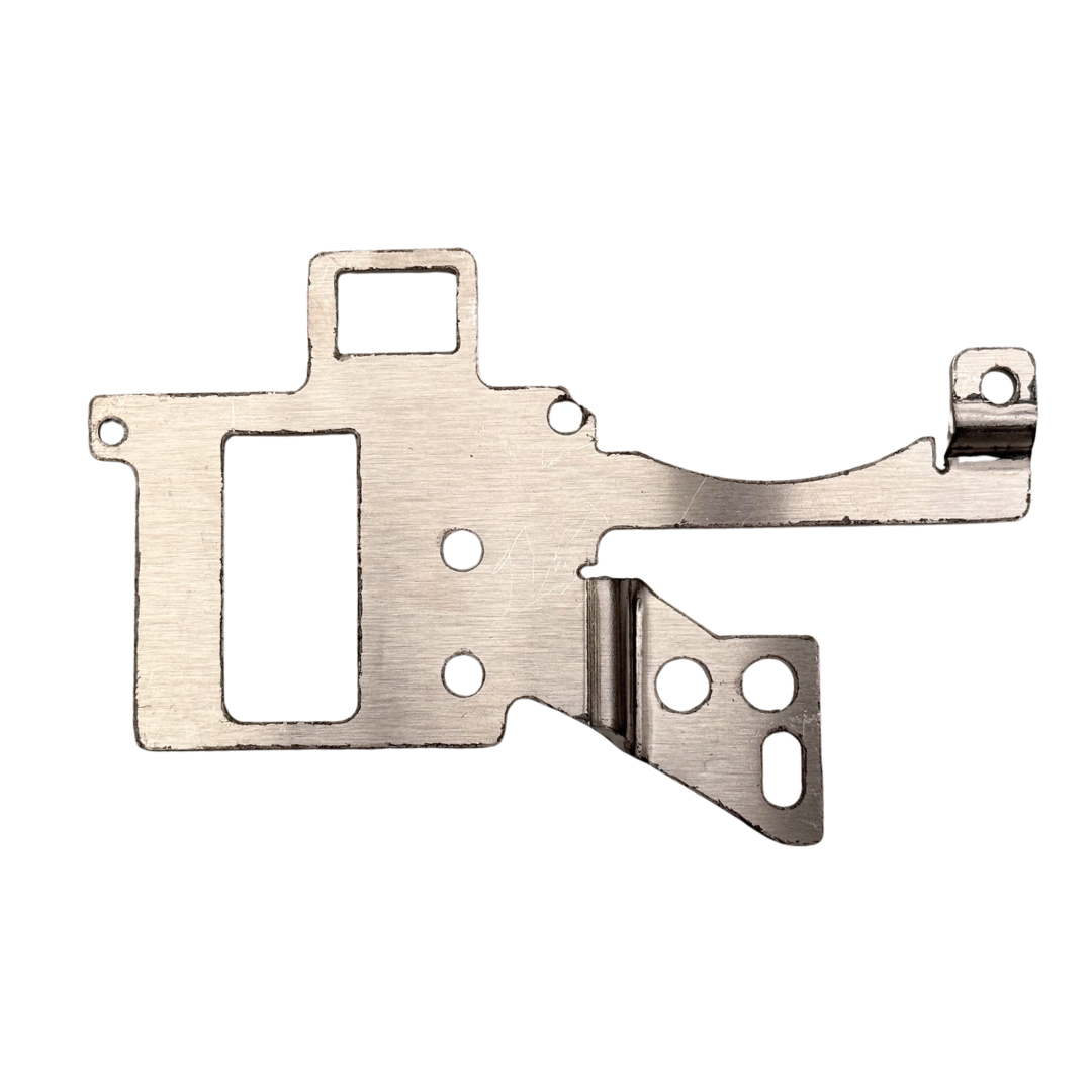 Metallic bracket on a white background