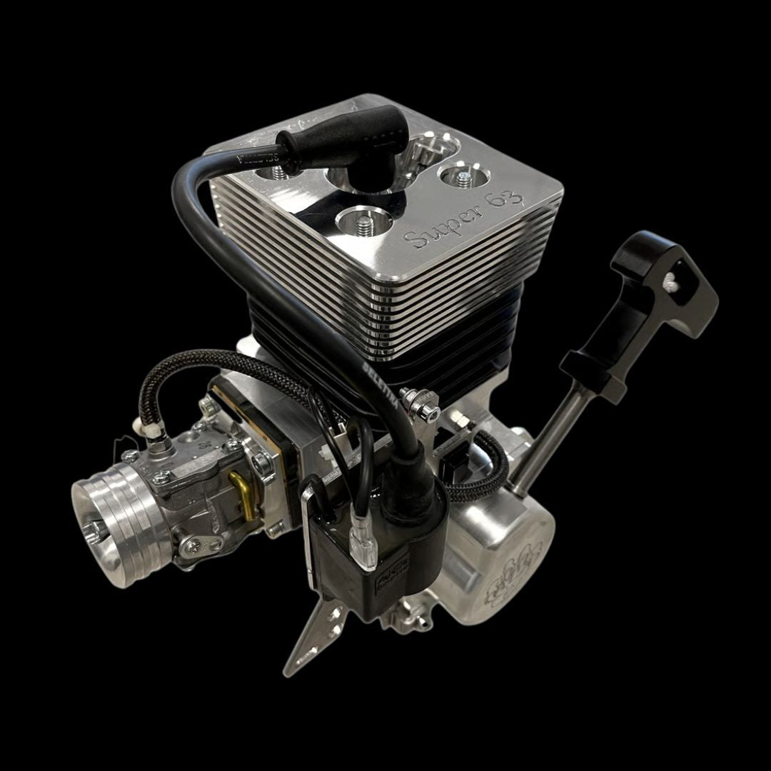 Engine component on a black background