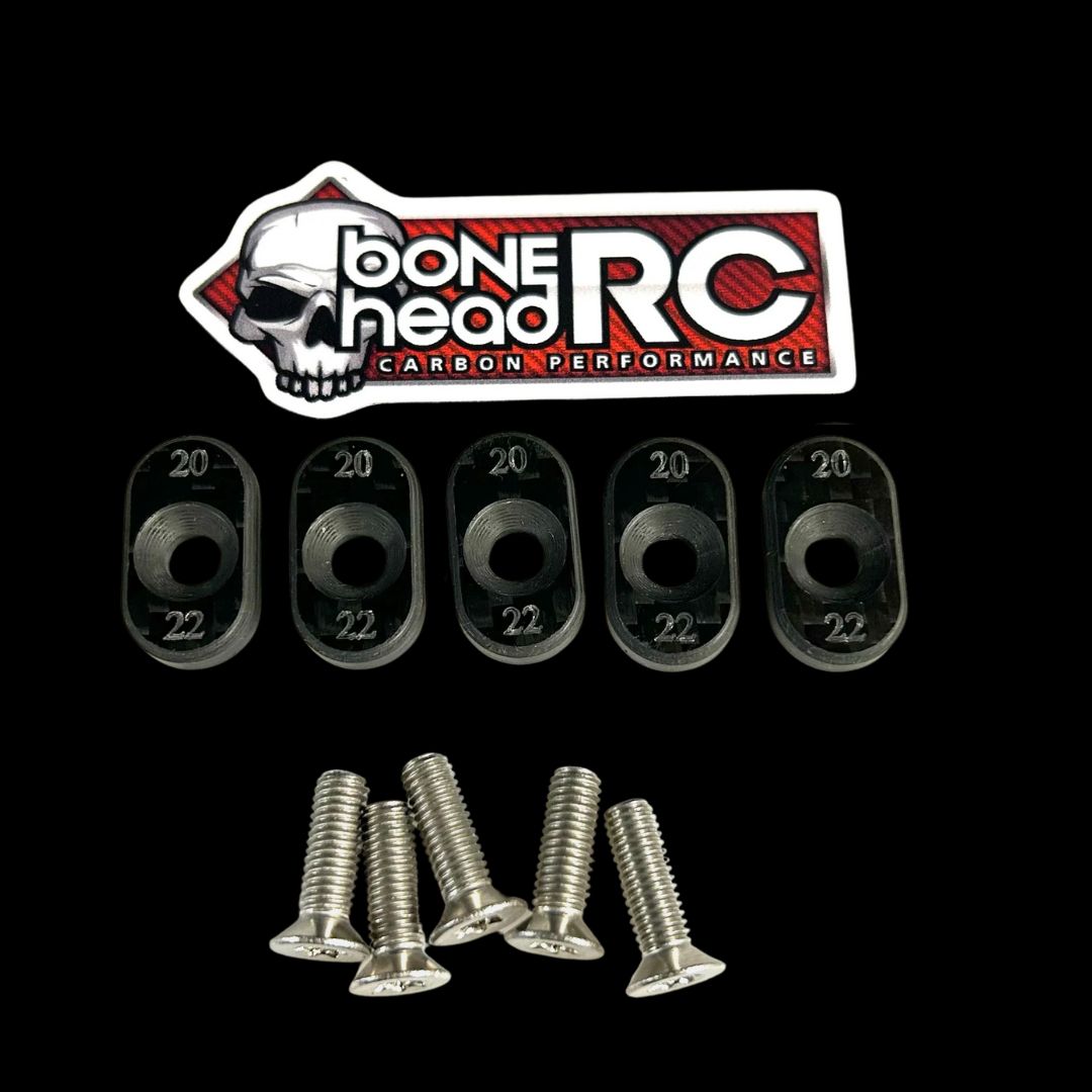 Bonehead Carbon Losi 5ive T V1 Upgraded Engine Mesh Chassis Spacers