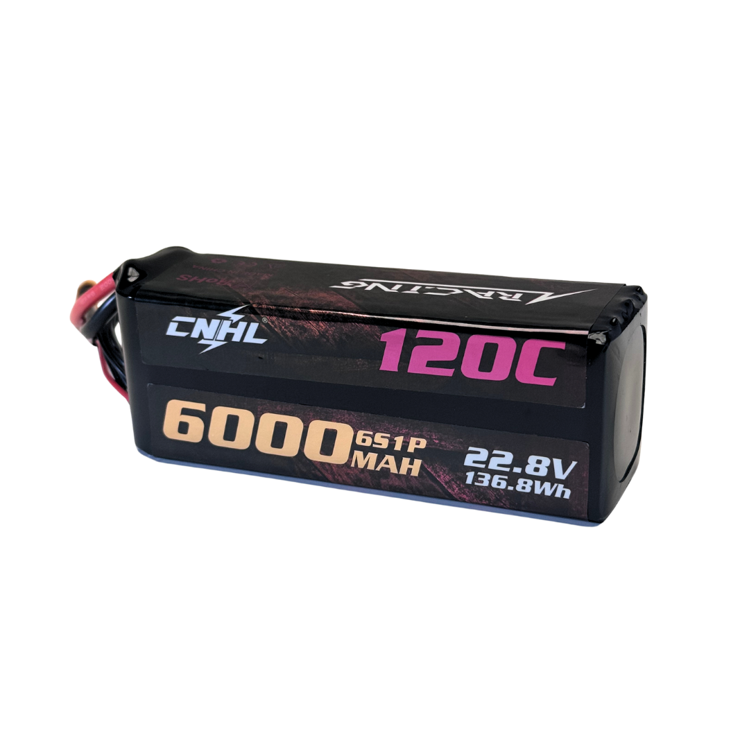 CNHL Racing Series LiHV 6000mAh 22.8V 6S Lipo Battery 120C with XT60 Plug