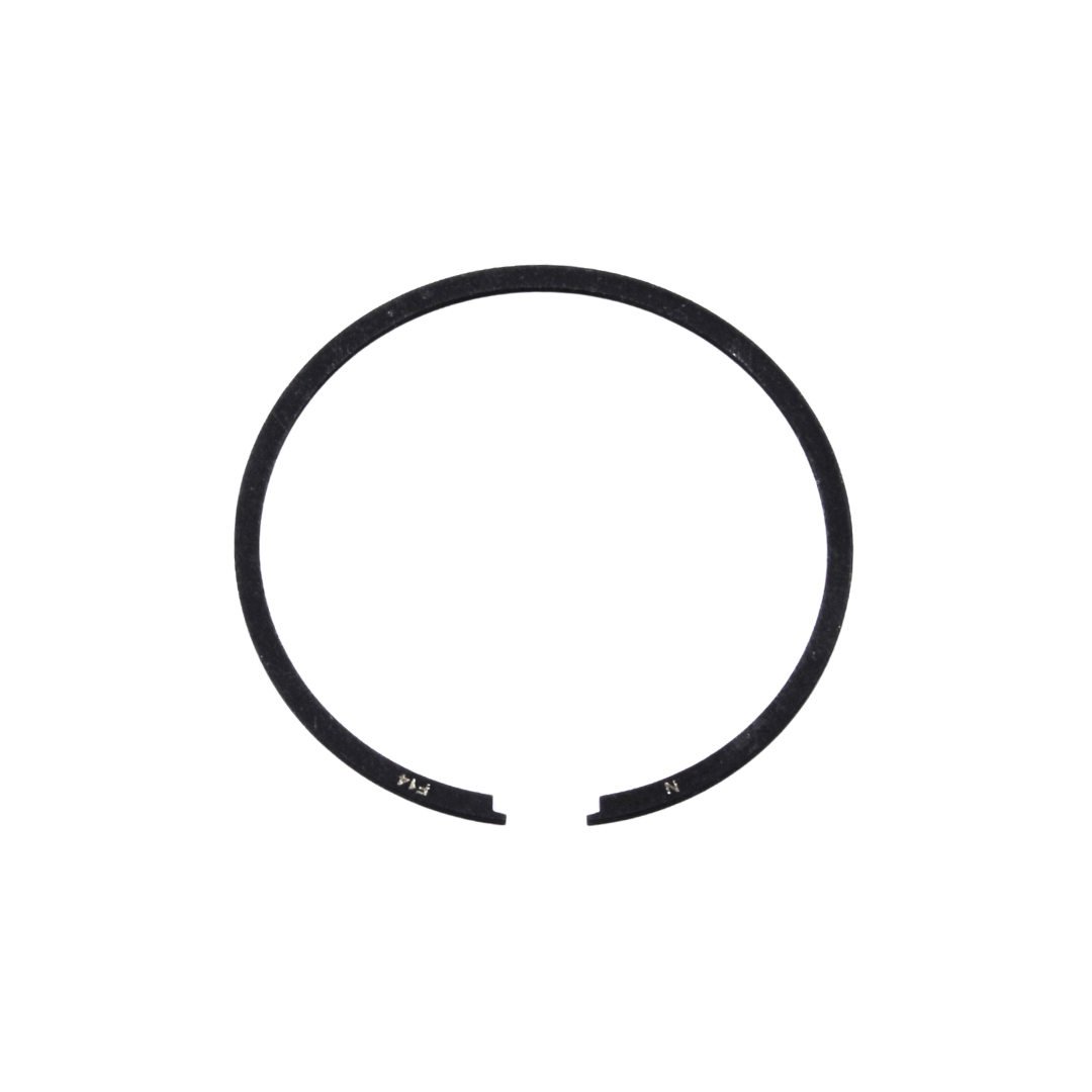 Black metal ring on a white background