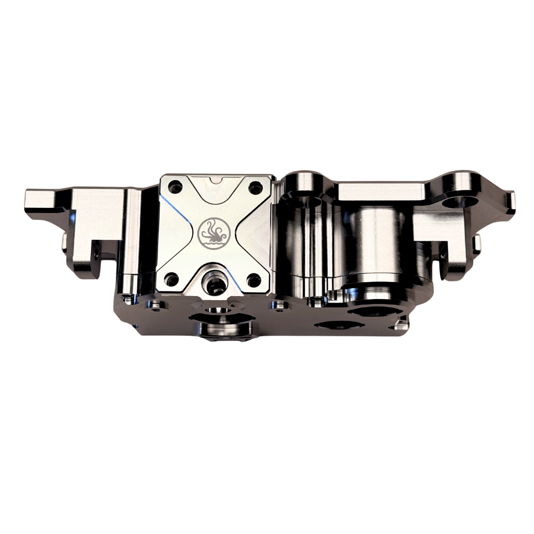 Metal mechanical component on a white background