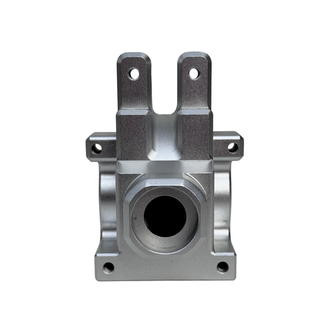 Metal mechanical component on a white background