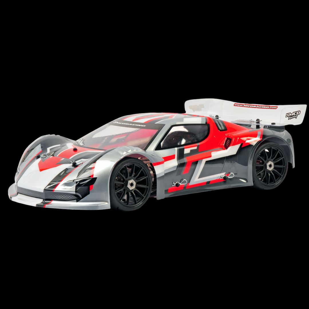 MCD OCTO X with super car body shell shown on the front