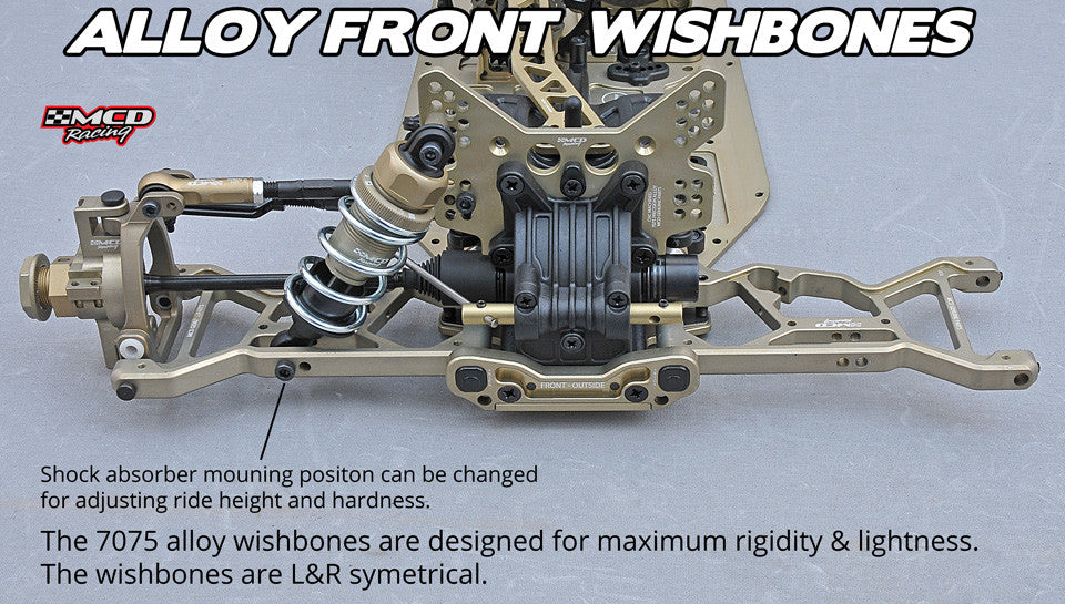 MCD XR5 alloy front wishbone suspension
