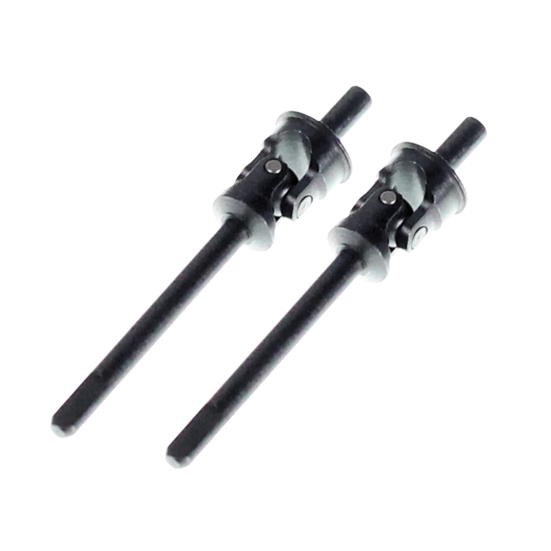 Two black metal components on a white background