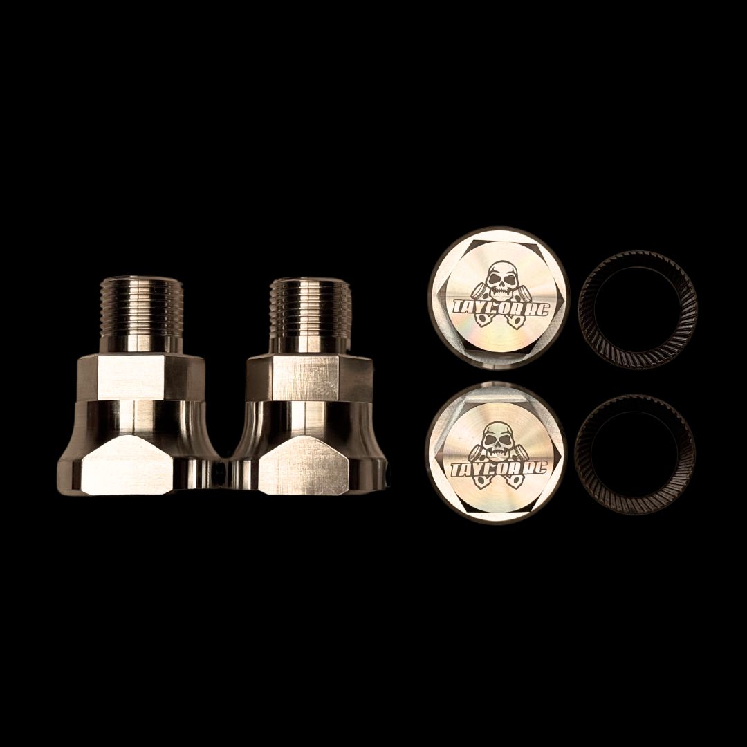 Taylor 1" Extended Baja Billet 24mm Wheel Hub Kit incl Billet Enclosed Nuts