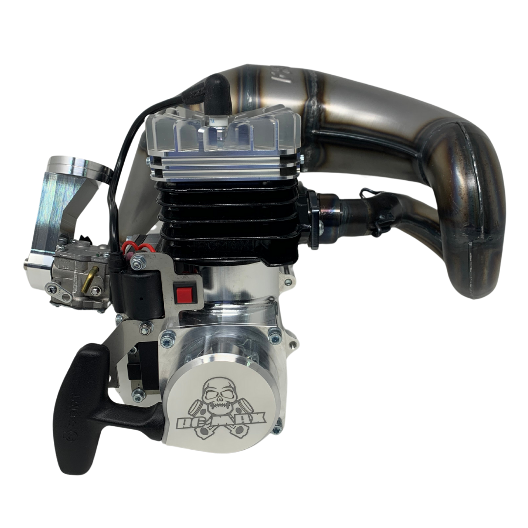 Engine block with visible brand logo on a white background