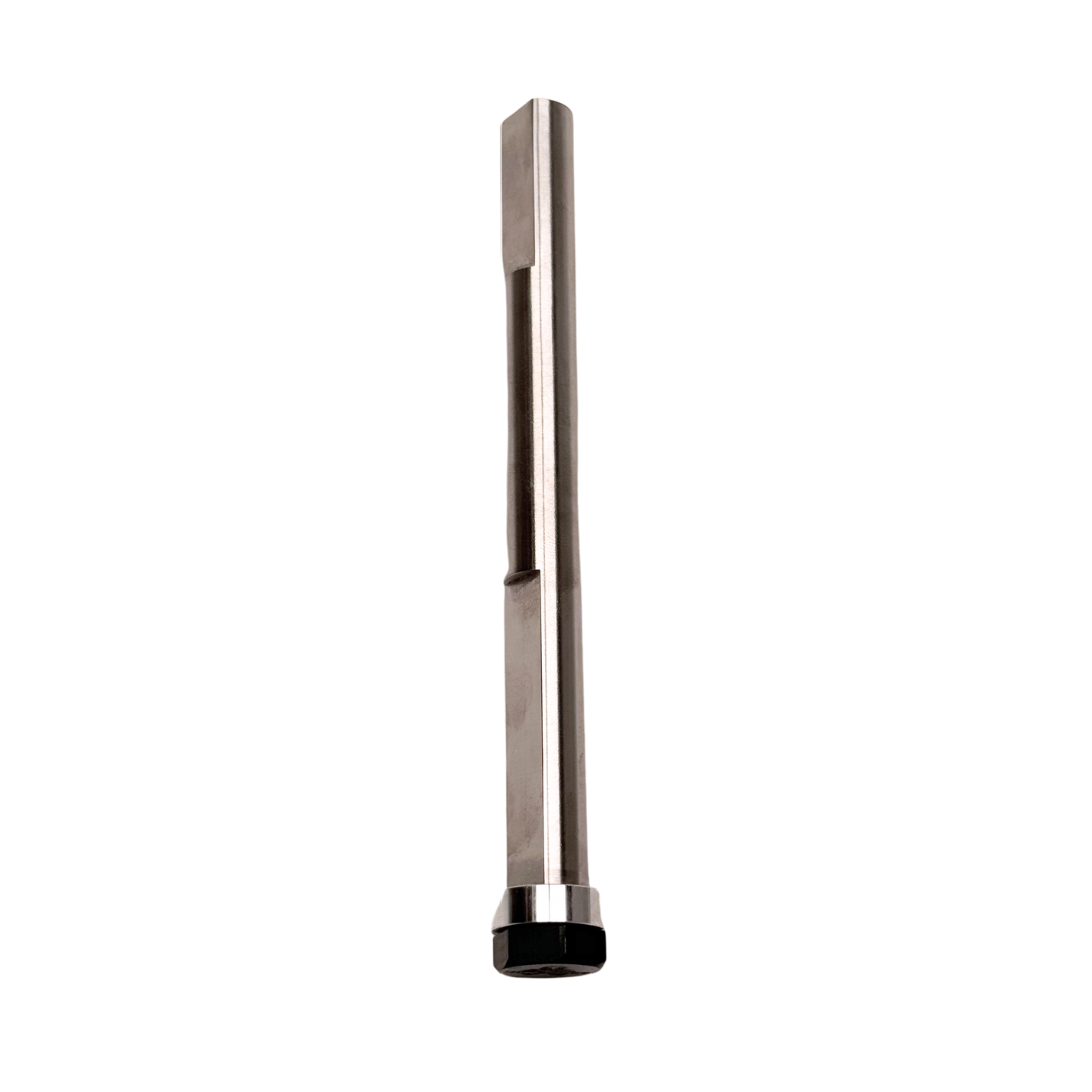 Two metallic objects on a white background
