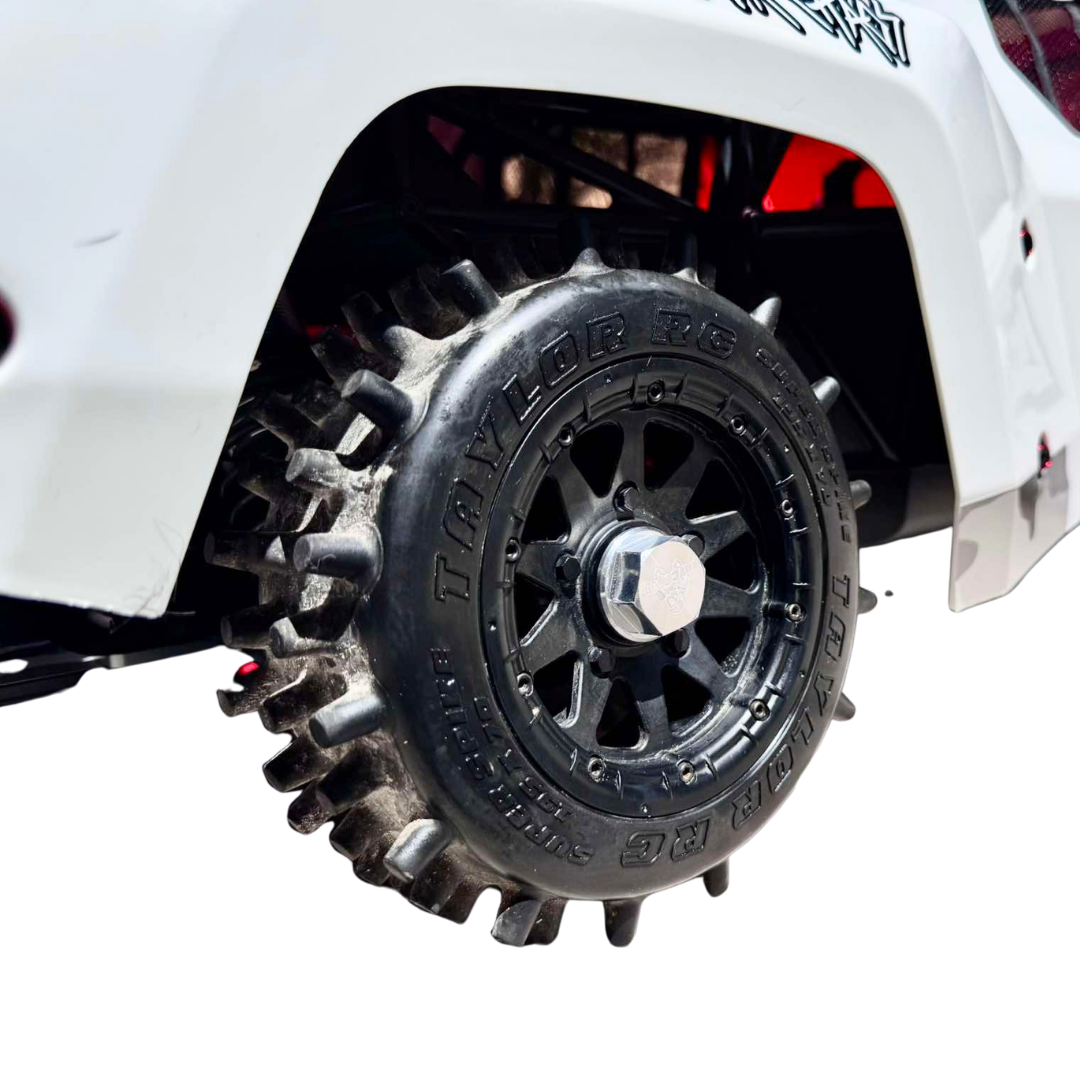 Taylor 195mm Super Spike Wheel Tyres Pre-Mounted 24mm hex (2pcs)