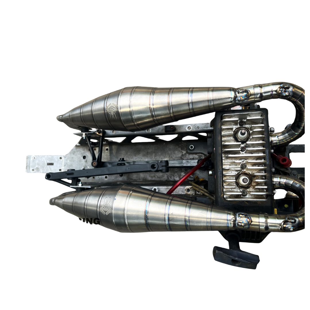TZZ Racing Baja Titanium Twin Exhaust Pipe Kit (SX5/TSK/TC Cage)