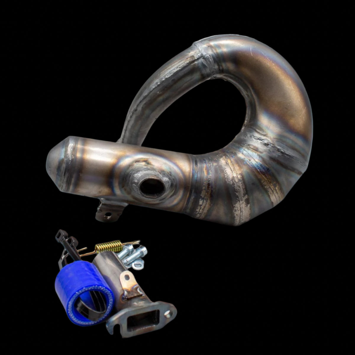 Picture of the Victory RC Baja 5B silenced tuned pipe and hardware
