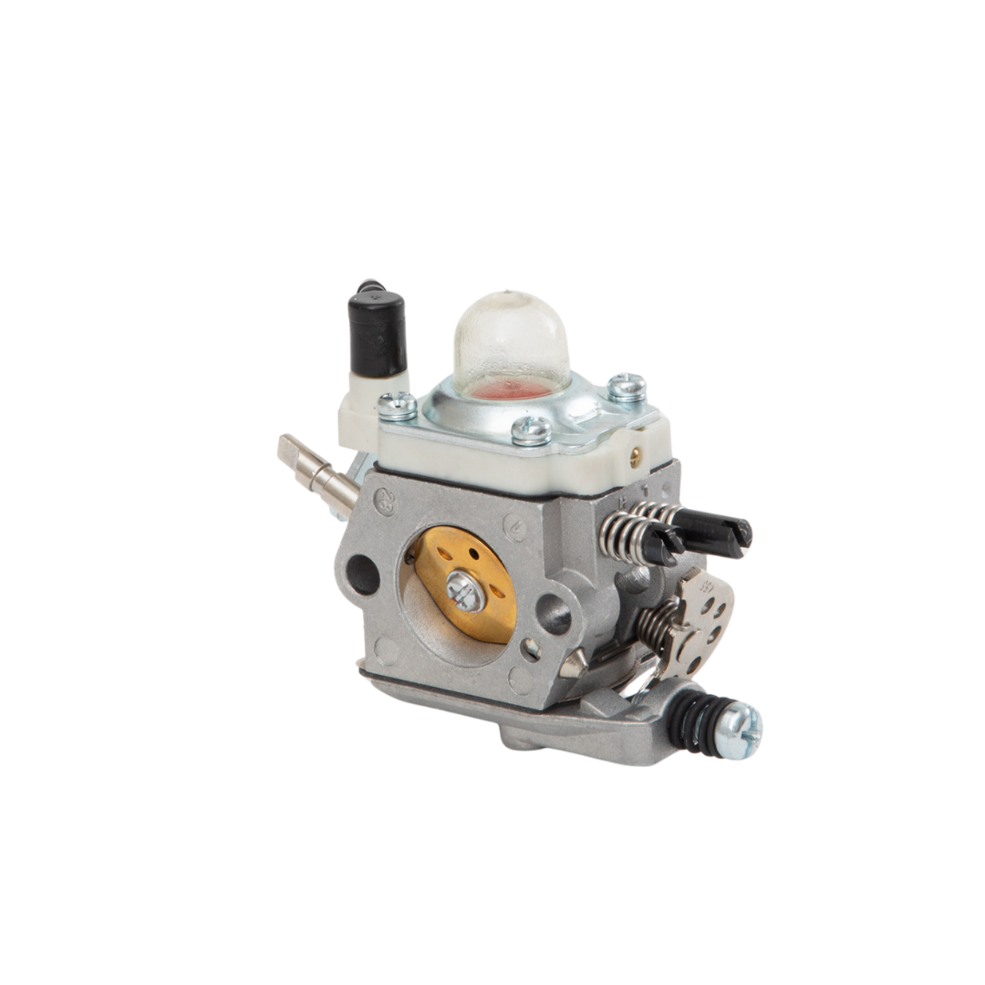 Mechanical carburetor on a white background