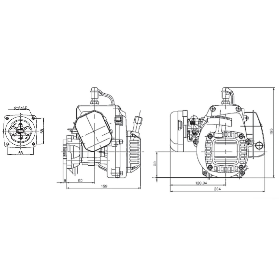 Zenoah G230RC 23cc Petrol 2-Stroke Single Cylinder Car 2 Bolt Engine