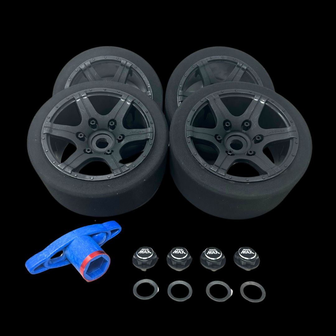 XMAXX/XRT 190mm Ultimate Foam Wheels - Zero Growth Slicks by Mad Max