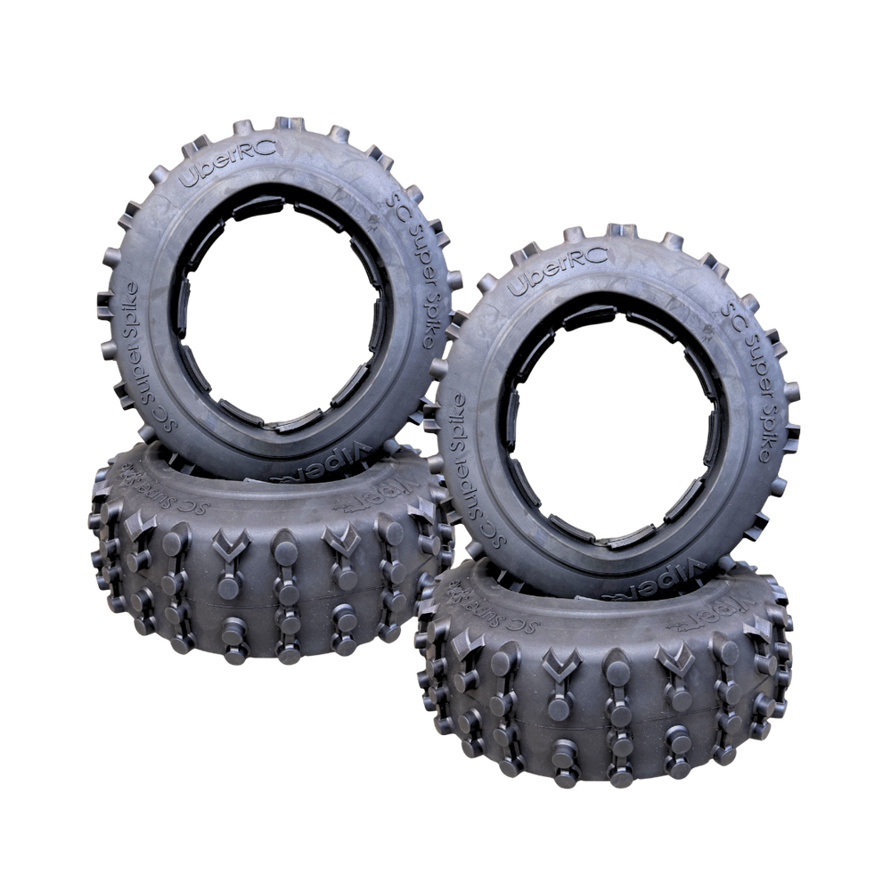 UBER RC Losi 5T & 5ive 2.0 Super Spike Tyre Set (4)