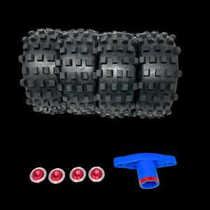 Mad Max Traxxas X-Maxx 190mm Belted Giant Grip Wheel/Tyre set with adaptors