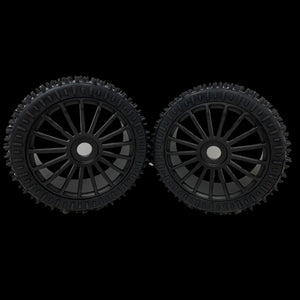 (HD glued) MCD 180mm Astro Max Hard Compound Tyres on Spoke Wheels