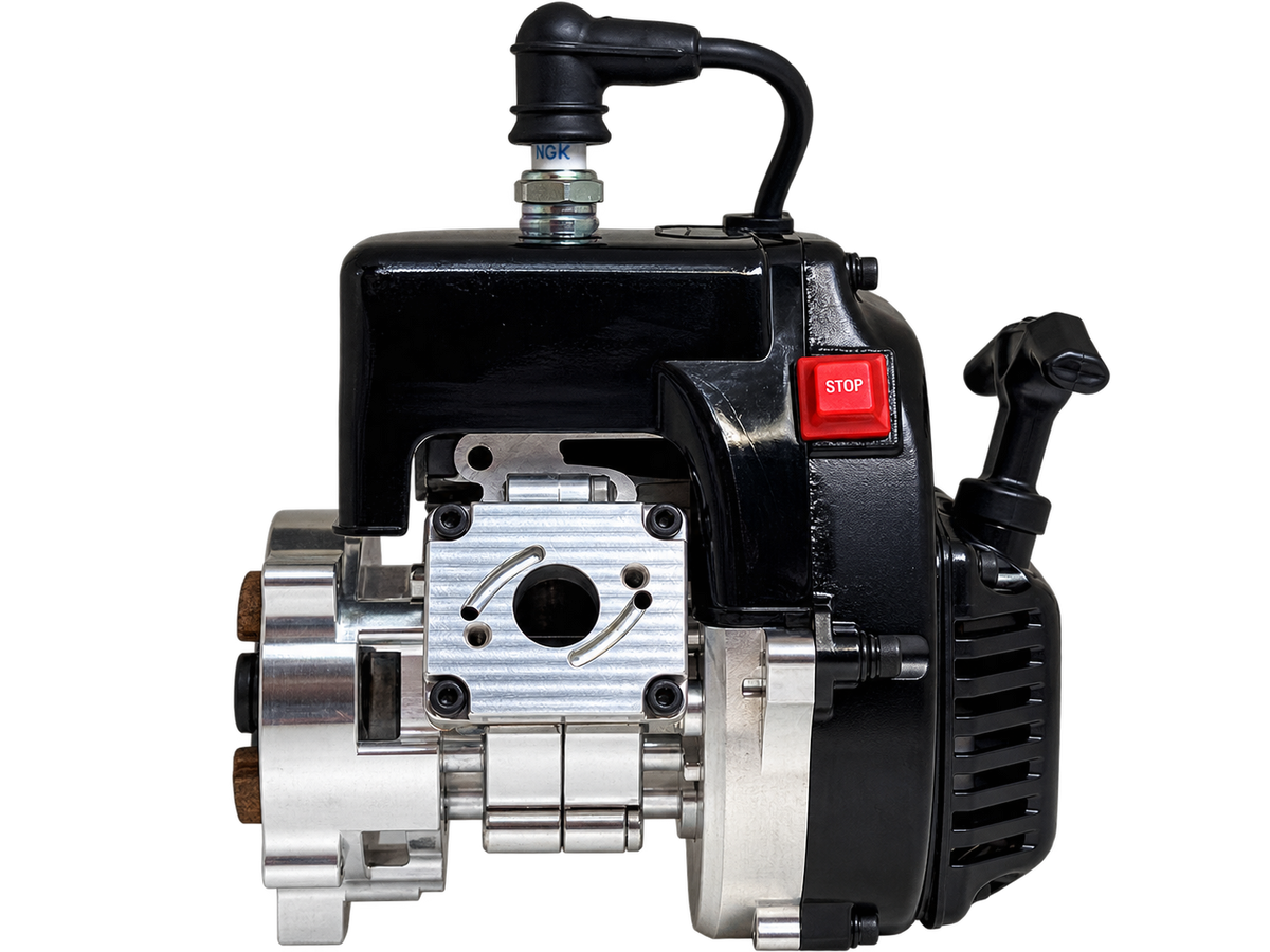 HPRC Billet Reed Case 38cc Race Ported Fujiwara Engine