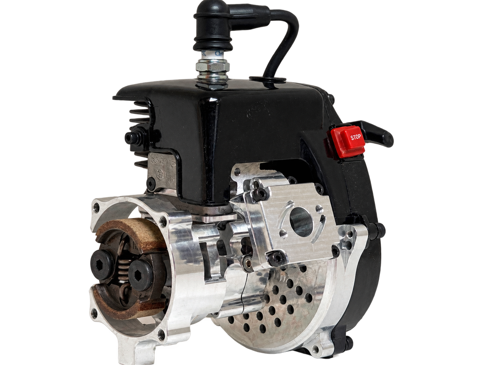 HPRC Billet Reed Case 38cc Race Ported Fujiwara Engine