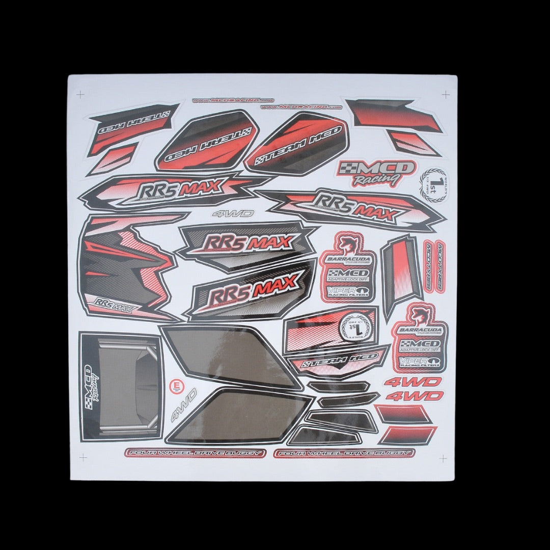 MCD RR5 CF Max Body Shell Decal Set - M503301P