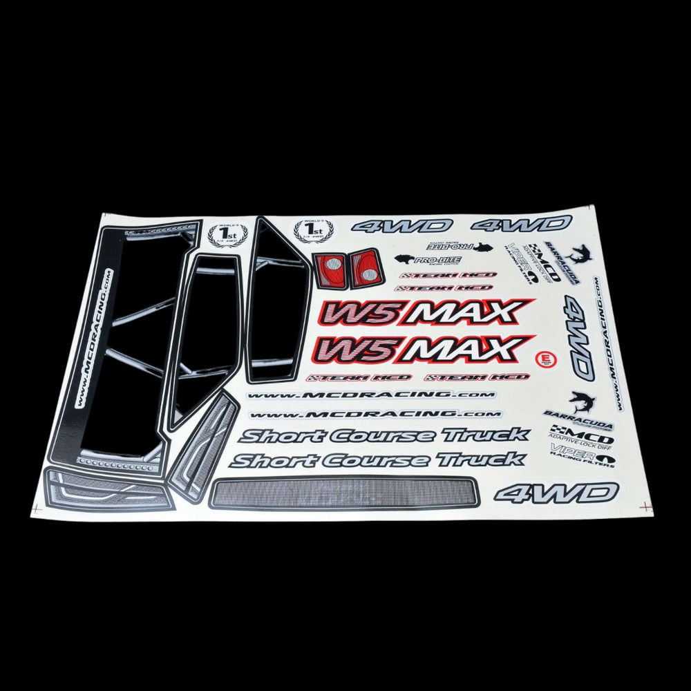 MCD W5 Max Body Shell Decal Set - 503601P