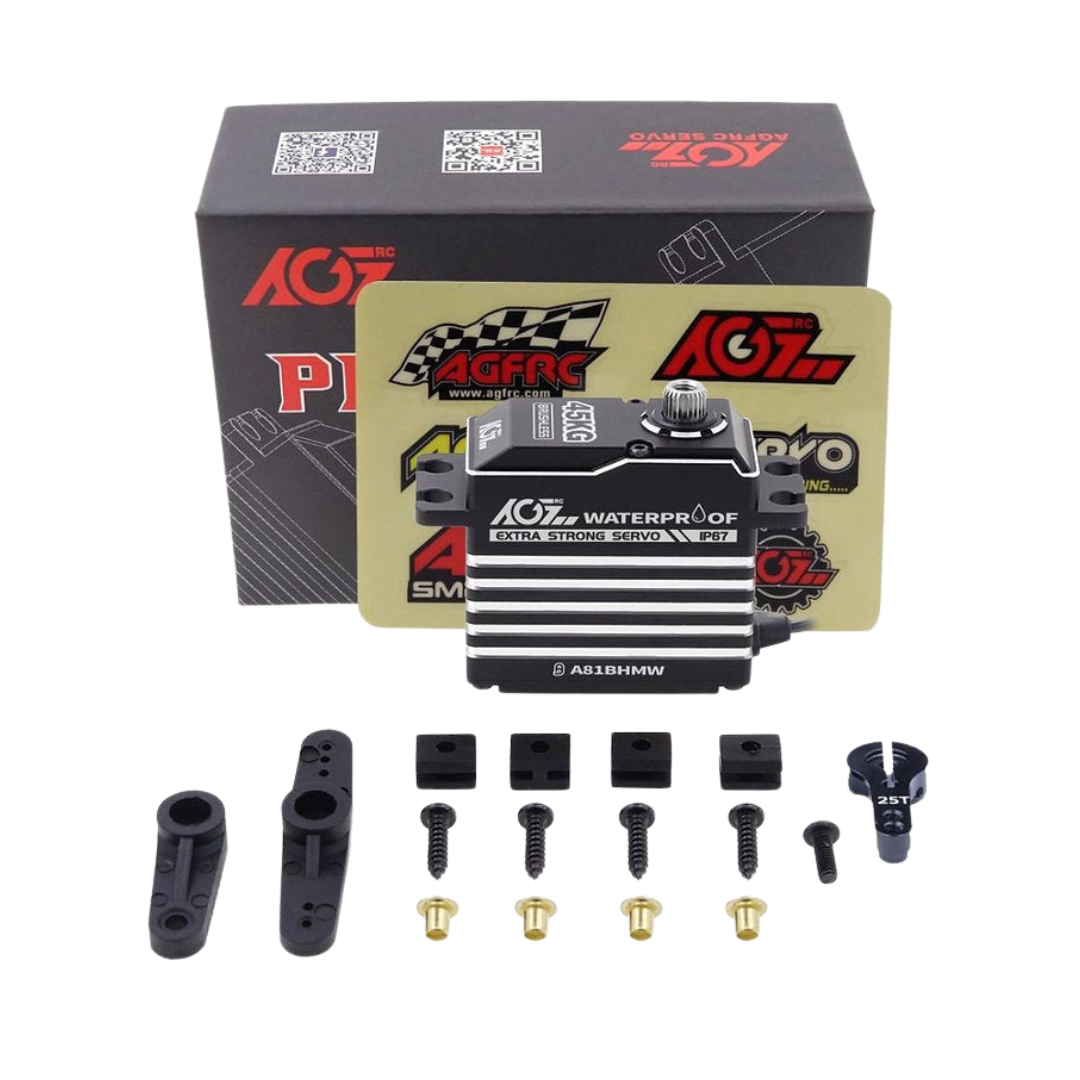 AFFRC servo with packaging on a white background