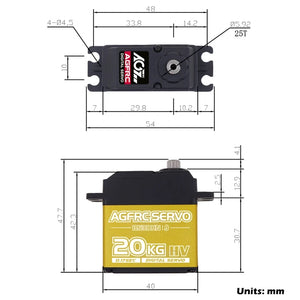 AGFRC 20kg Titanium Gear Losi Promoto Steering Servo - B53DHN