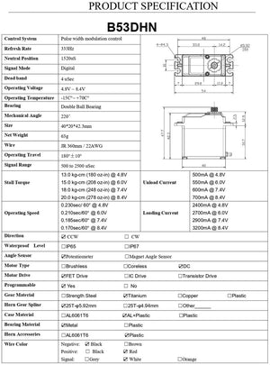 AGFRC 20kg Titanium Gear Losi Promoto Steering Servo - B53DHN