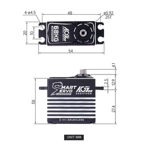 AGFRC Brushless 68kg Billet Primal MT Throttle/Brake Servo