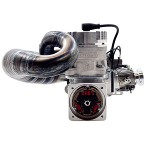 Front view of ALX 85cc Malossi GSR46 GoPed engine kit showing clutch and carburettor